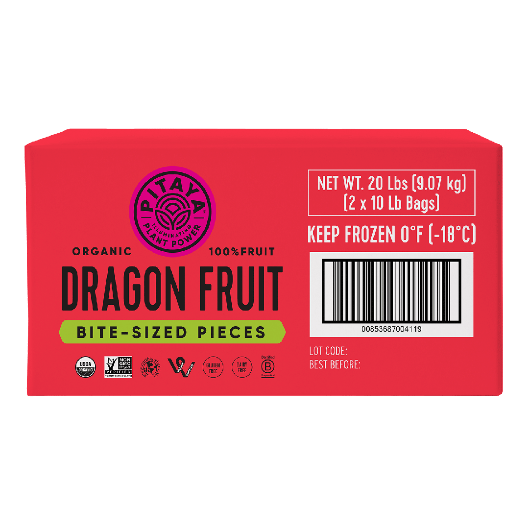 Pitaya Frozen Organic Bite-Sized Dragon Fruit Pieces