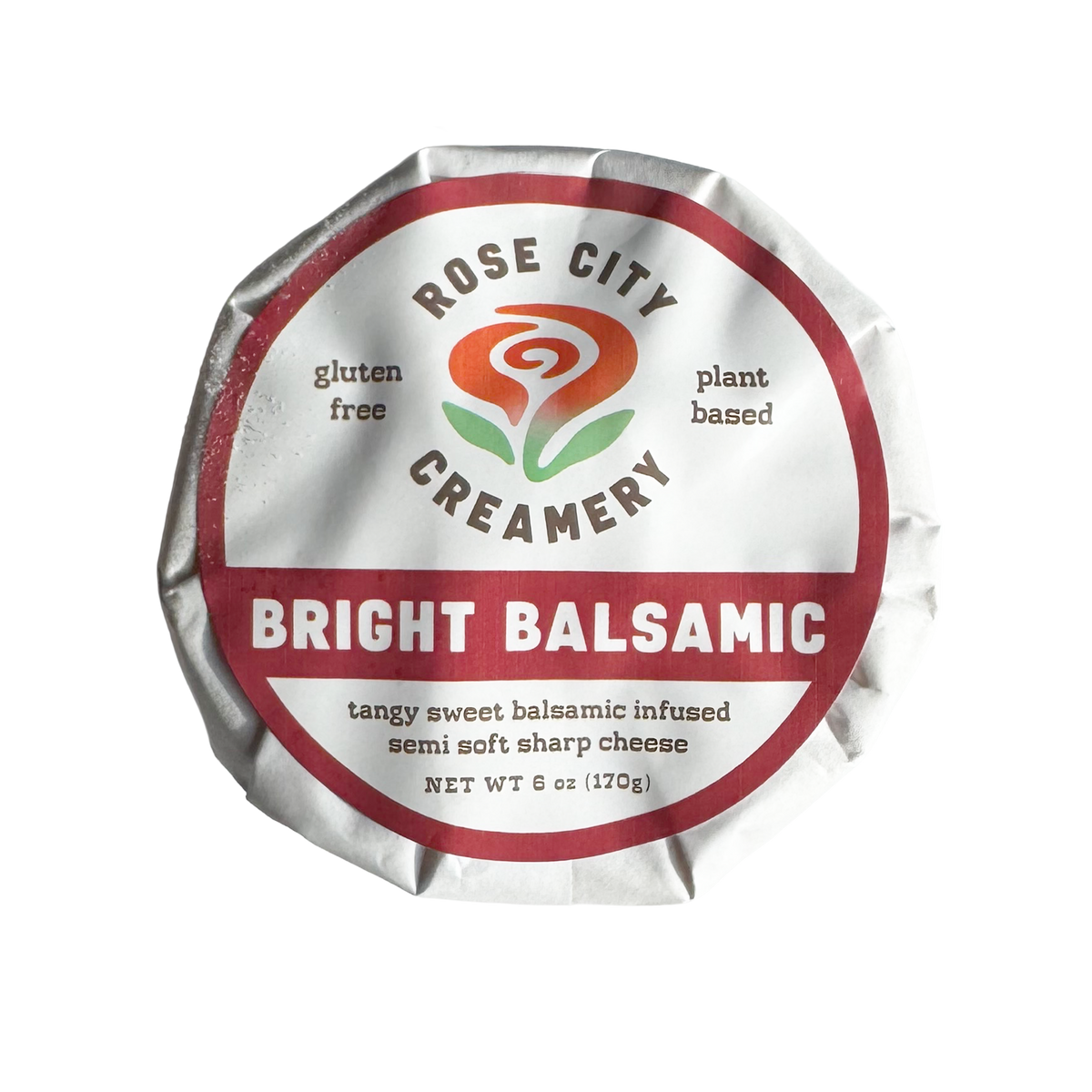 Rose City Creamery - Bright Balsamic - Plant Based Artisan Cheese