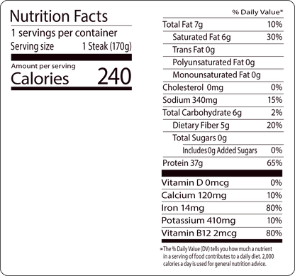 Chunk Plant-Based Steak - Thick Steakhouse Cut