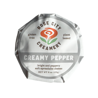 Rose City Creamery - Pepper Chevre - Plant Based Artisan Cheese