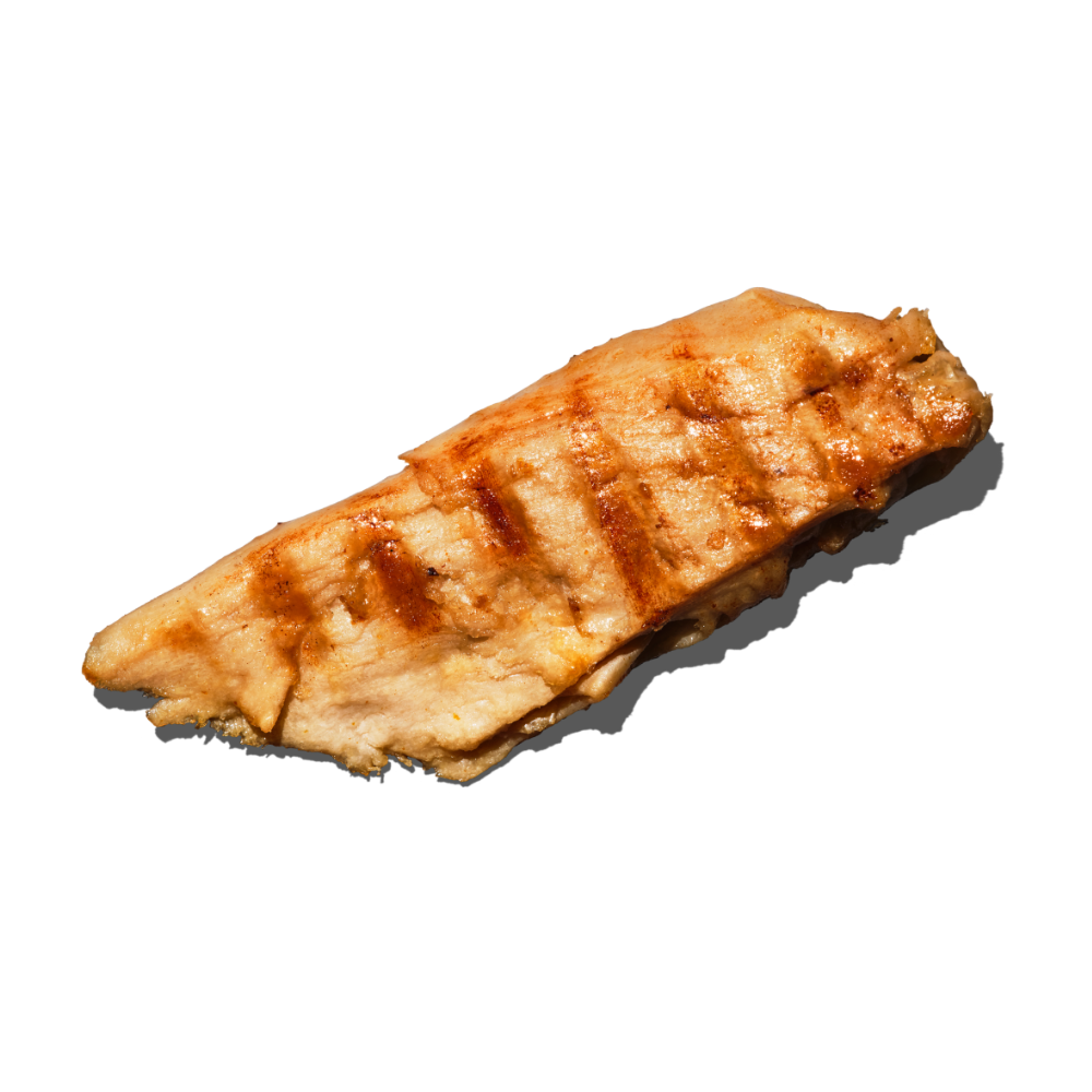 A single grilled Daring Plant-Based Unbreaded Gluten-Free Chicken Piece with visible grill marks and a glossy glaze