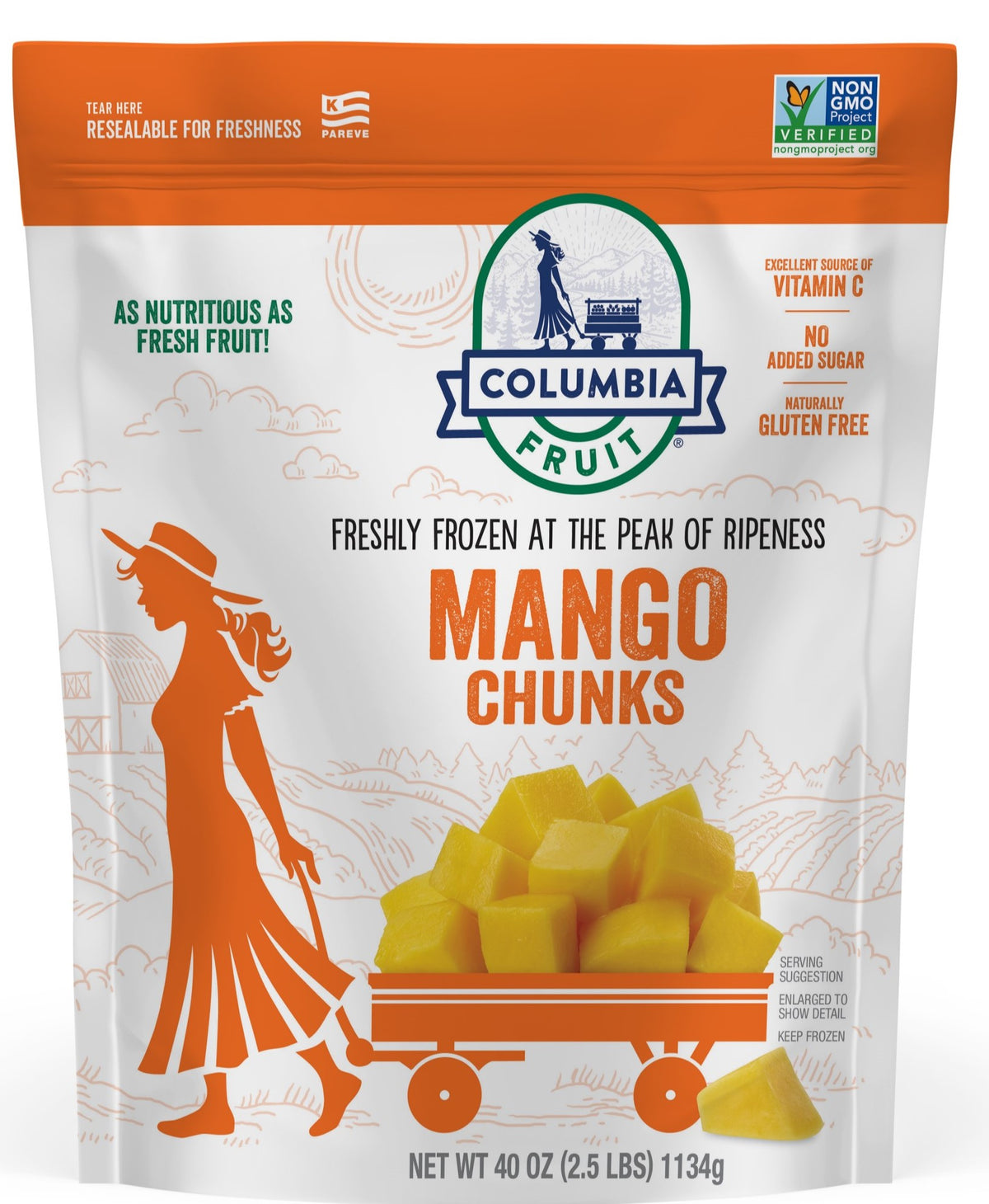 Columbia Fruit Frozen Mango Chunks