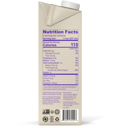 Minor Figures Organic Barista Oat Milk