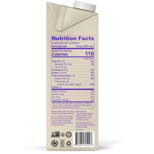 Minor Figures Organic Barista Oat Milk