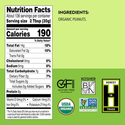Once Again - Organic Unsweetened Creamy Peanut Butter - No Salt Added