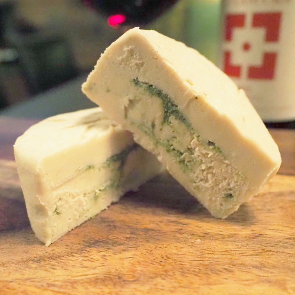 Rose City Creamery - Pesto Chevre - Plant Based Artisan Cheese