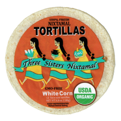 Three Sisters Nixtamal White Corn Tortillas