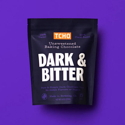 TCHO Dark & Bitter 100% Baking Chocolate